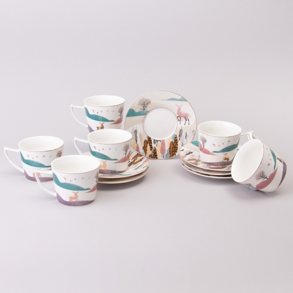 Чайный набор lefard "top style" на 6 пер. 12 пр. 250 мл (165-600)