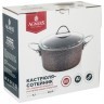 Кастрюля - сотейник agness со стекл. крышкой и антипригар. покрытием, серия granite, 24х11см, 4,1л Agness (952-037)