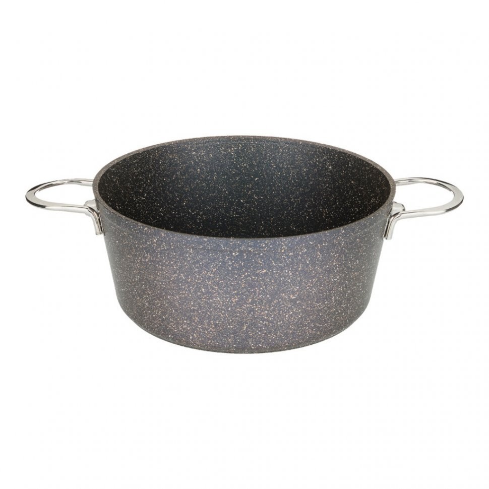 Кастрюля - сотейник agness со стекл. крышкой и антипригар. покрытием, серия granite, 24х11см, 4,1л Agness (952-037)