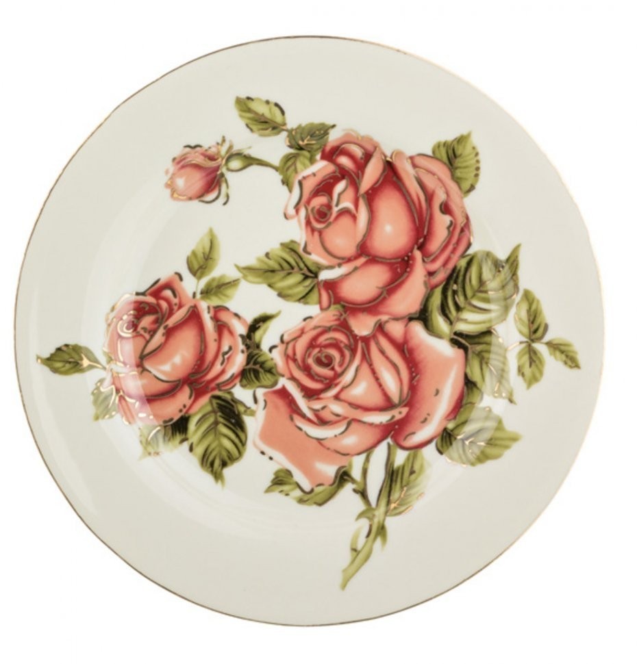 Набор тарелок из 6 шт. "корейская роза" диаметр=19 см Lefard (126-502)
