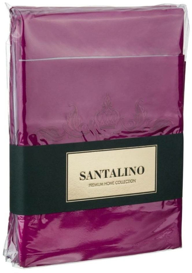 Кпб евро "богема"х/б 100%,фуксия, сатин,выш,под200х220 -1шт., прост240х240 -1шт., нав 50х70х5 SANTALINO (985-007)