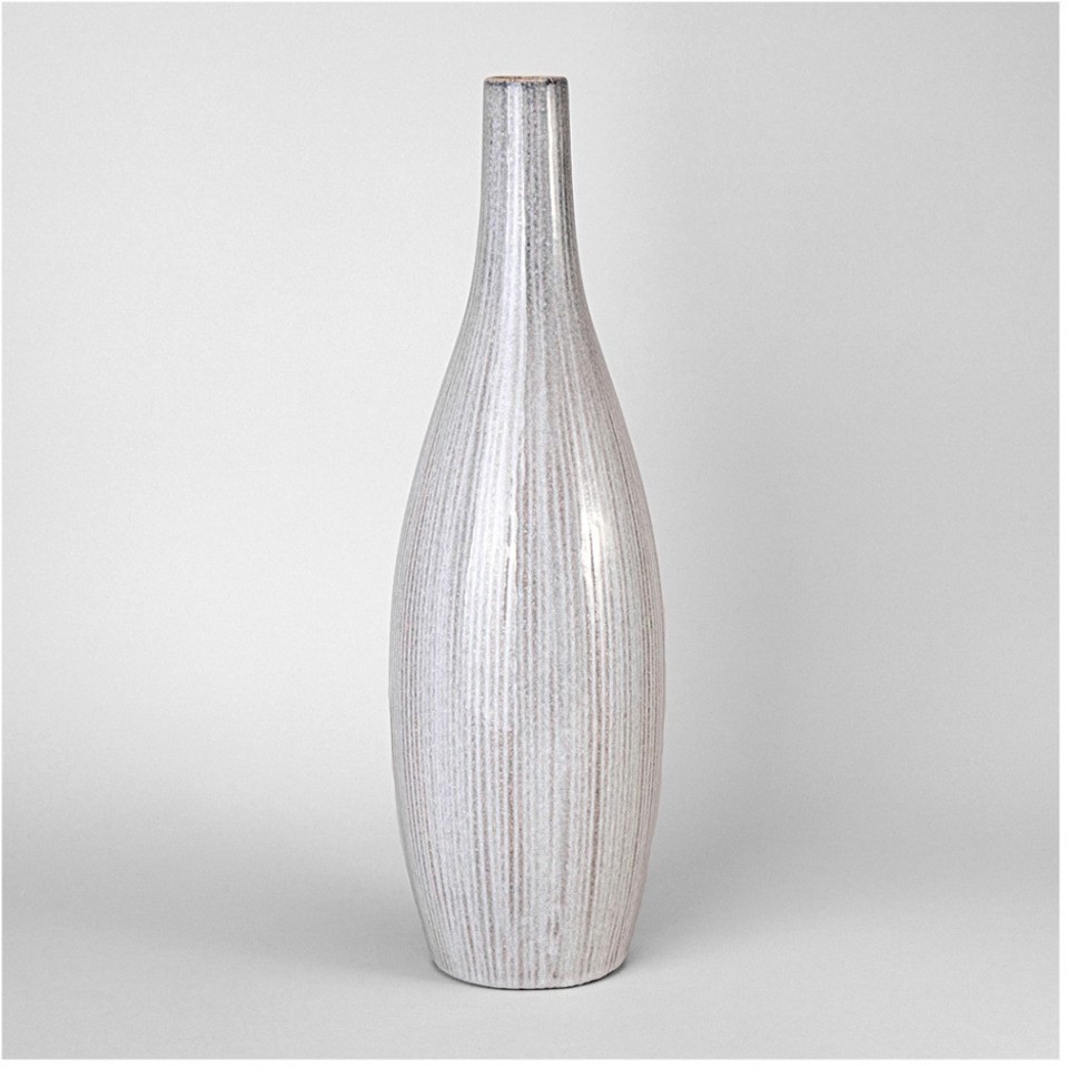 Ваза керамическая 15*15*46,5 см  цвет: серый Lefard (374-165)