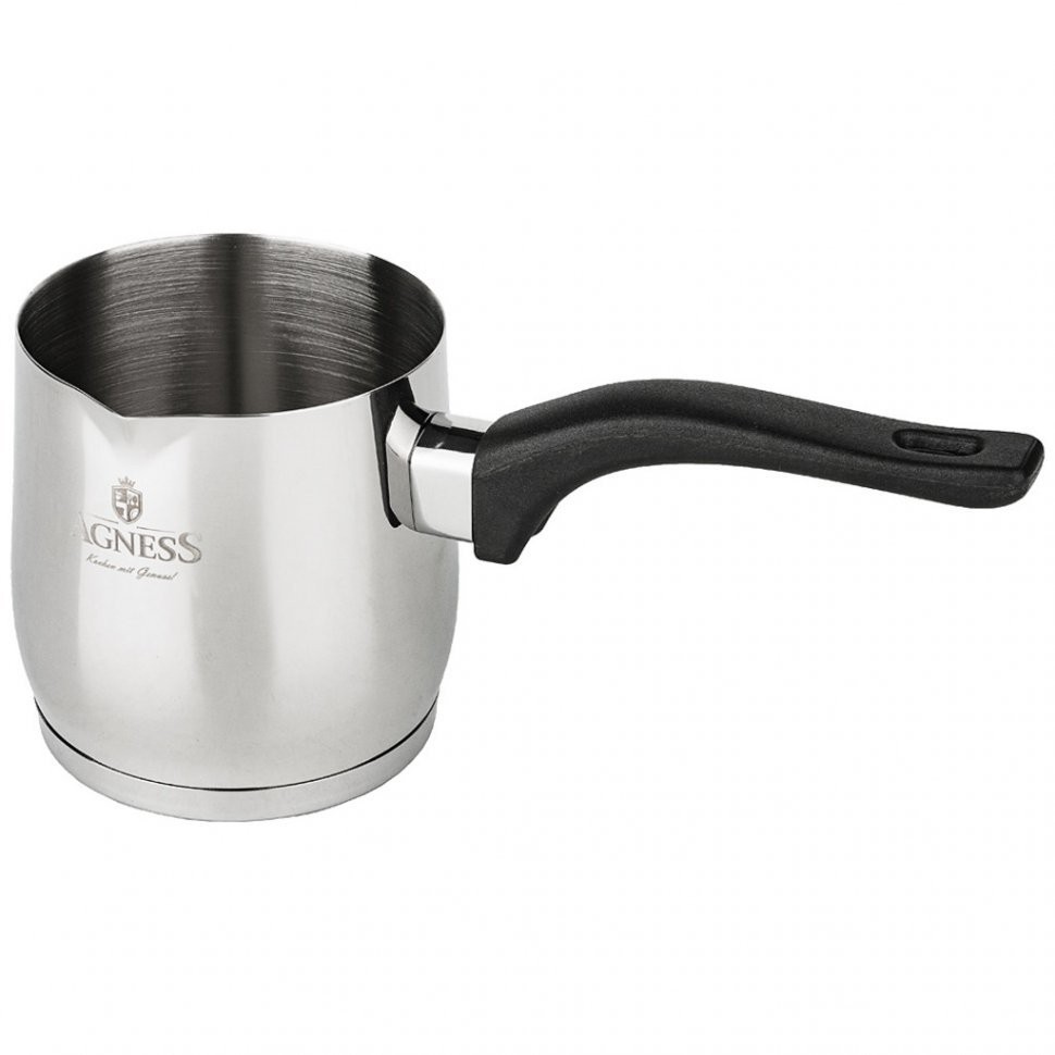 Турка agness "midnight" с индукционным дном, нерж. сталь 18/8, 600 мл, 9х9.5 см (914-051)