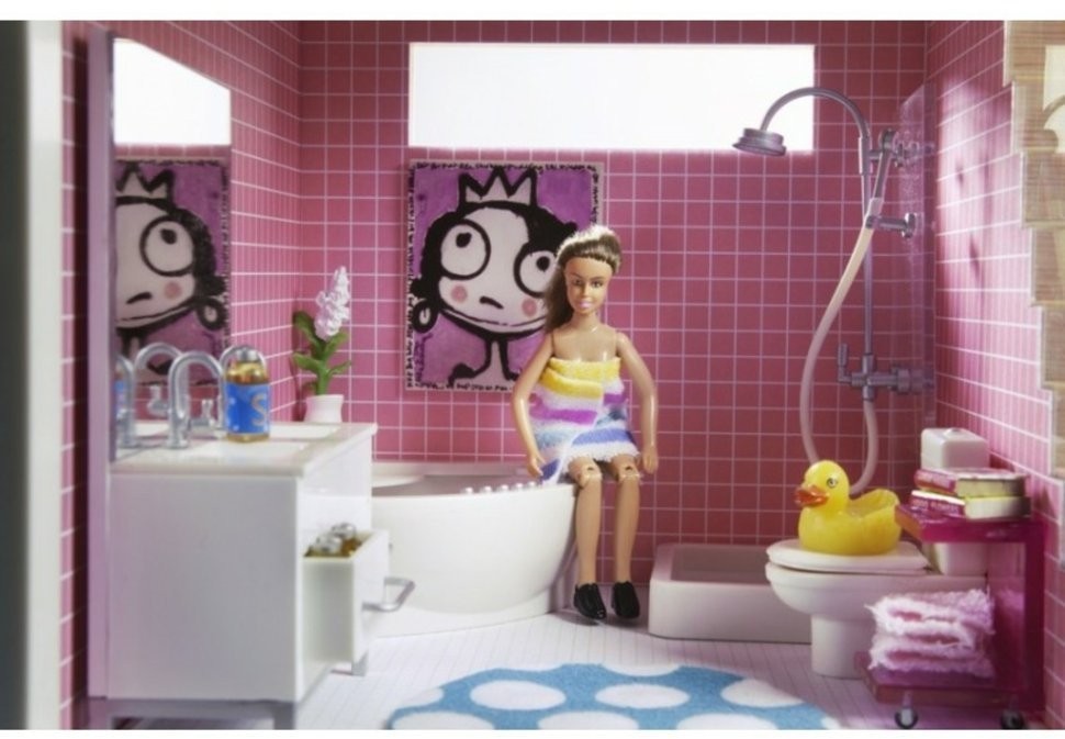 Кукольный домик "Стокгольм", с розетками для освещения, с бассейном, для кукол 12 см (LB_60903200)
