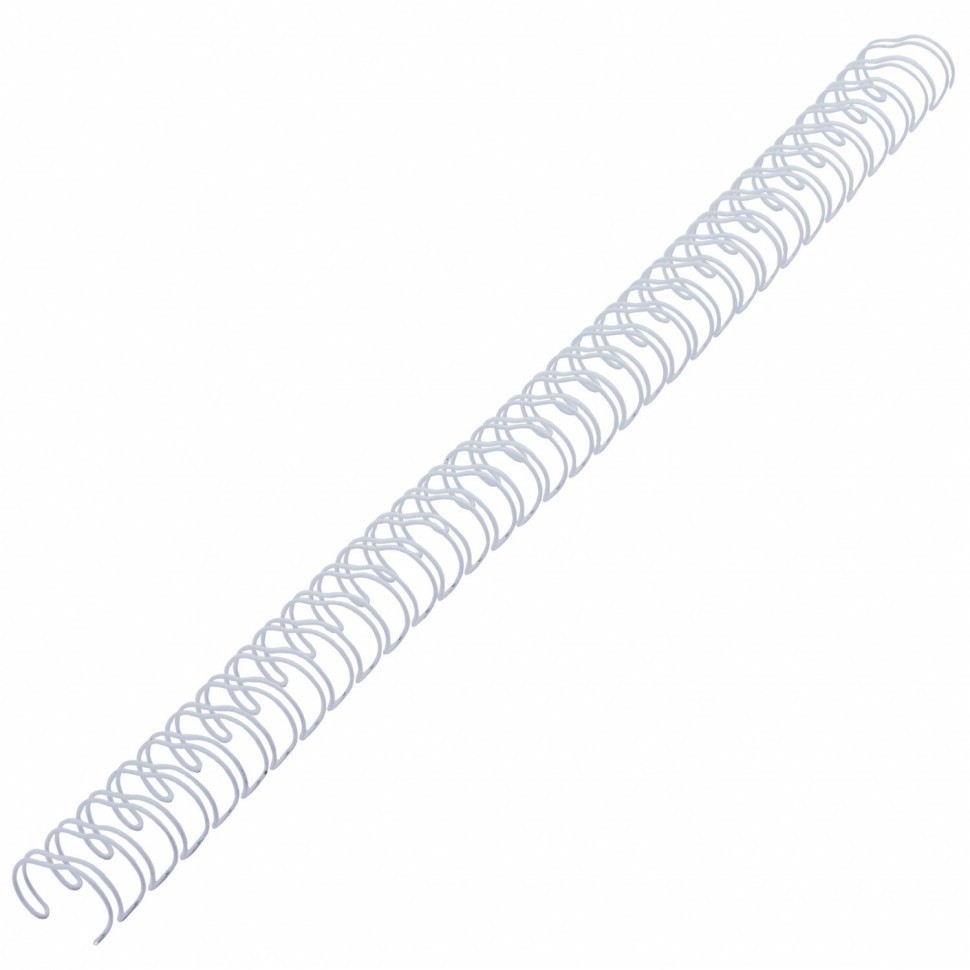 Пружины металлич. для перепл. к-т 100 штук 12,7 мм (для сшив. 80-100 л) белые Brauberg 530823 (89938)