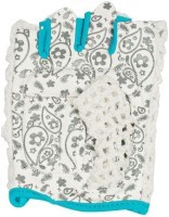 Перчатки для фитнеса SU-110, белый/голубой (165001)