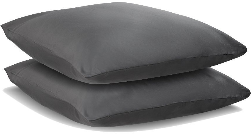 Набор из двух наволочек из сатина темно-серого цвета из коллекции wild, 70х70 см (68438)