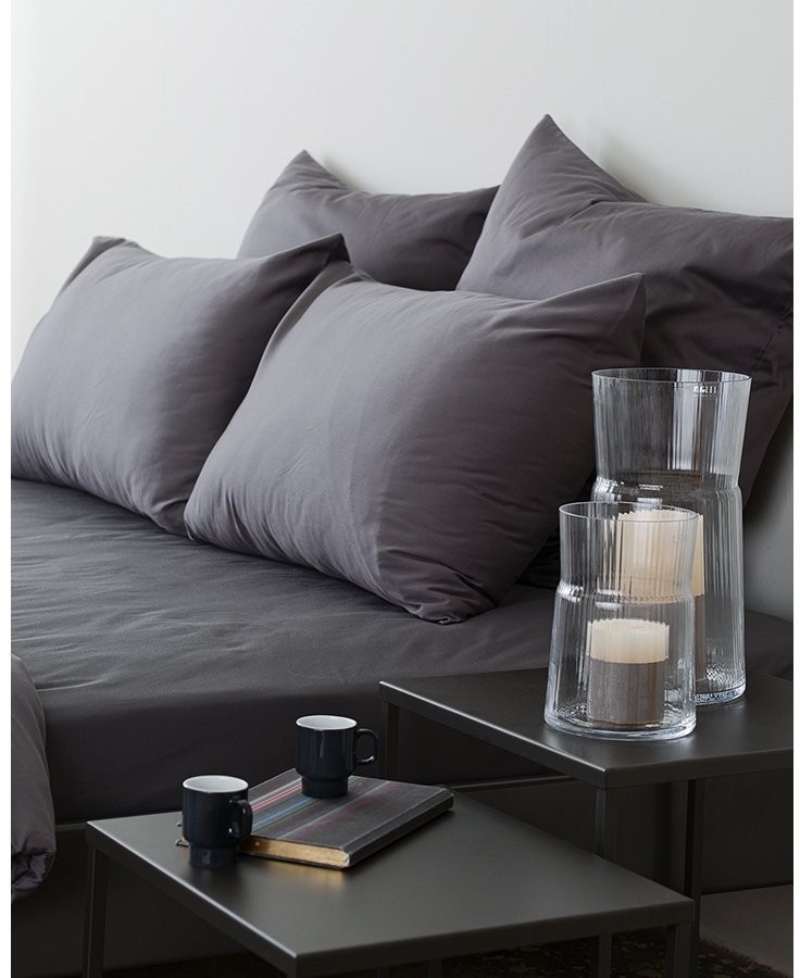 Набор из двух наволочек из сатина темно-серого цвета из коллекции wild, 70х70 см (68438)