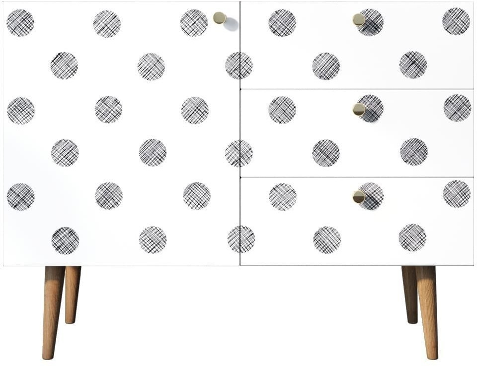 Комод Berber три ящика и дверка 35 принт арт BB34/Print_35-ET