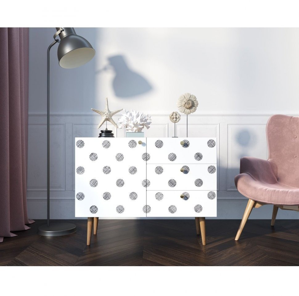 Комод Berber три ящика и дверка 35 принт арт BB34/Print_35-ET