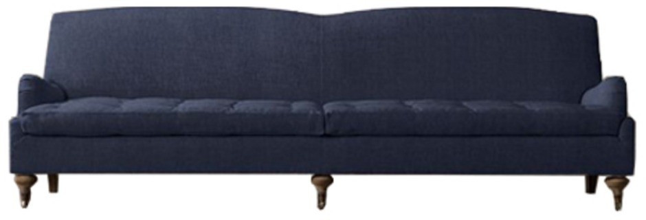 Диван Ролан NSSF-5180-60/SJ101S-004, каркас дуб, обивка лен, blue, RESTORATION HARDWARE