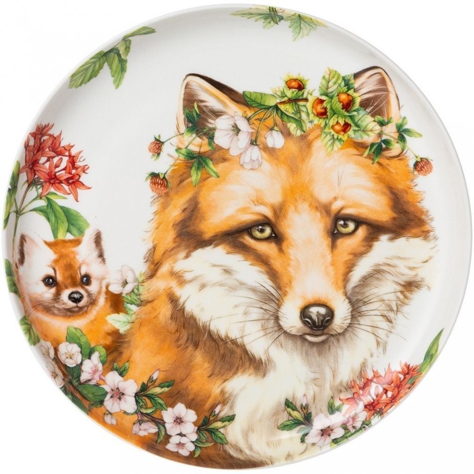 Тарелка закусочная lefard "лесная сказка" лиса 20,5 см (590-387)