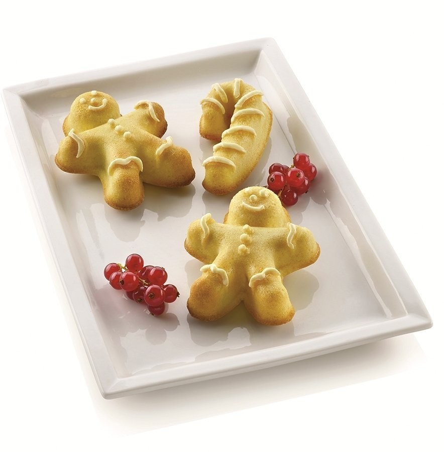 Форма для приготовления печенья ginderbread man, 33,6 х 18 х 2,4 см, силиконовая (72867)