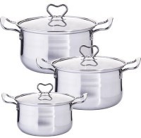 Набор кастрюль 3 шт из нержавеющей стали с крышками MAYER BOCH (29353)