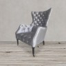 Кресло CH-12BV, каркас массив дуба, обивка бархат, grey, ROOMERS FURNITURE