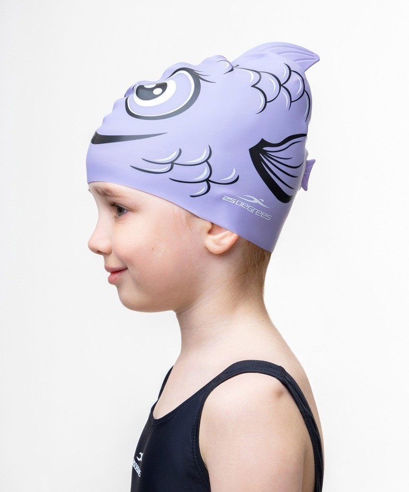 Шапочка для плавания Miso Purple, силикон, детский (1550826)