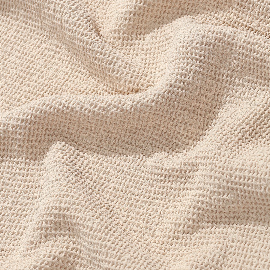 Полотенце банное из умягченной вафли кремового цвета из коллекции essential, 70x140 см (79176)