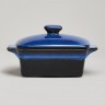 Форма для запекания с крышкой / масленка reactive blue 16,5*10*5/9 см 250 мл Agness (780-133)
