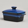 Форма для запекания с крышкой / масленка reactive blue 16,5*10*5/9 см 250 мл Agness (780-133)