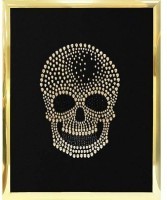 Череп золото с кристаллами Swarovski (2217)