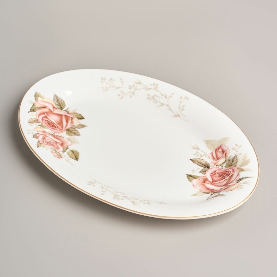 Блюдо овальное lefard "корейская роза" 30 см (590-677)