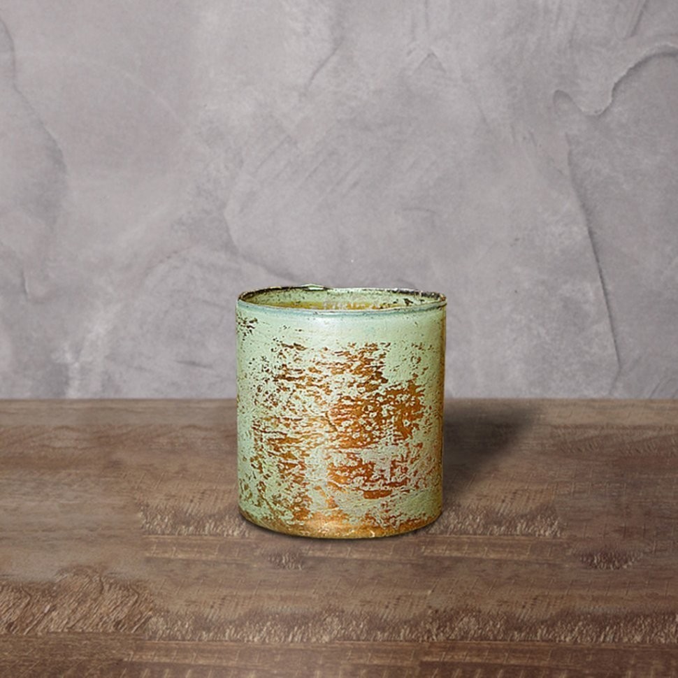 Подсвечник Ksa/5464, 10 см, стекло, Gold Green, ROOMERS FURNITURE