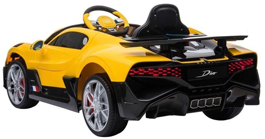 Детский электромобиль Bugatti Divo (желтый лак, 12V) - HL338
