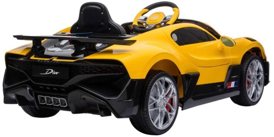 Детский электромобиль Bugatti Divo (желтый лак, 12V) - HL338