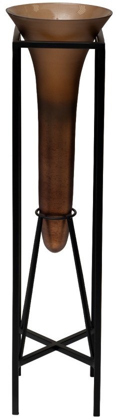 Подставка под цветы стеклянная на металлич.основании h.81см (TT-00013101)