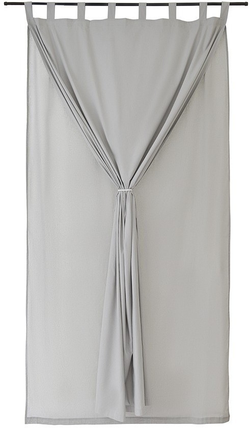Штора из хлопка двойная базовая серого цвета из коллекции essential, 150х290 см (76970)