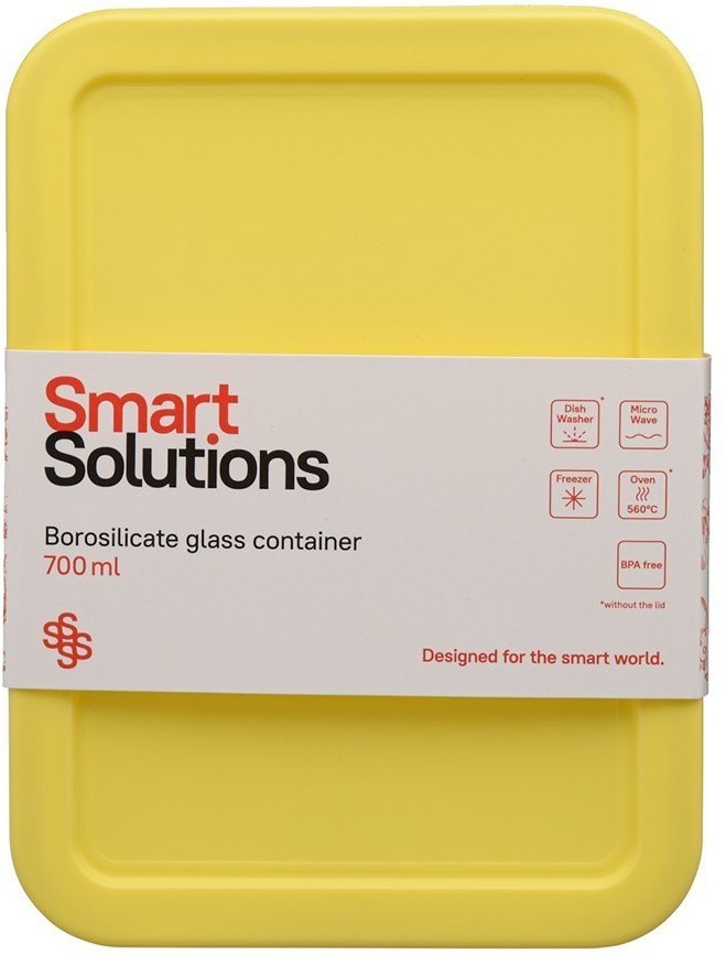 Контейнер для запекания и хранения smart solutions, 700 мл, желтый (71134)