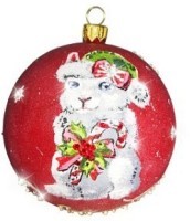 Картина Шар символ года Новогодний кролик с кристаллами Swarovski (2605)