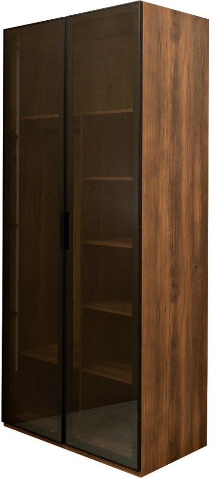 Шкаф Alto двухдверный c полками, цвет дуб Барокко, дверцы стекло 100*57*228.5см (TT-00012635)
