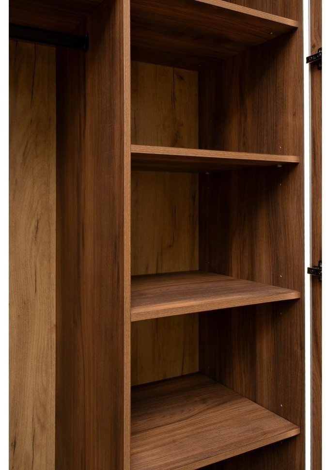 Шкаф Alto двухдверный c полками, цвет дуб Барокко, дверцы стекло 100*57*228.5см (TT-00012635)