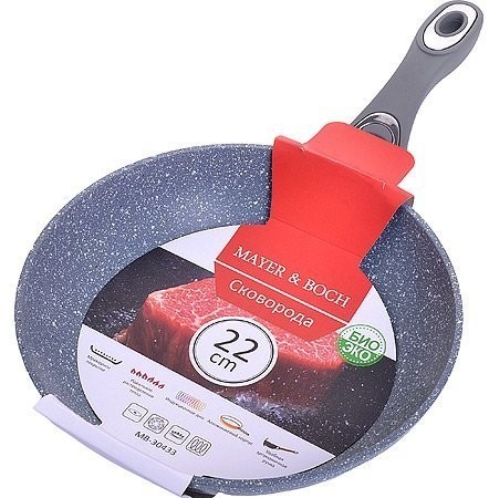 Сковородка 22 см мрам/крошка с руч МВ (30433)