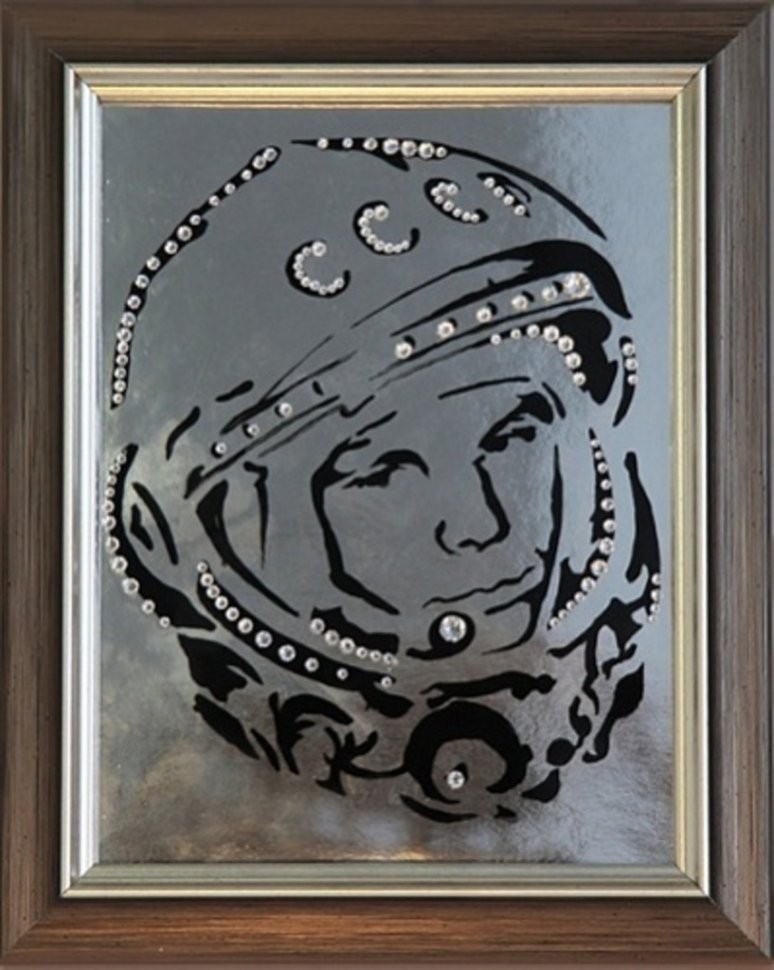 Картина Гагарин с кристаллами Swarovski (1834)