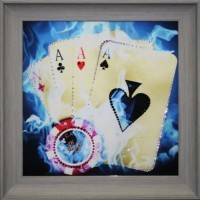 Картина Покер с кристаллами Swarovski (1247)