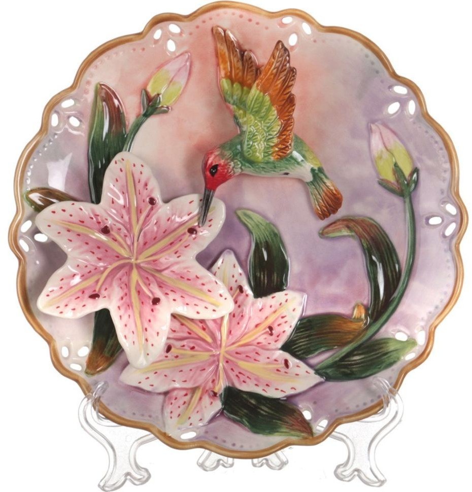 Тарелка декоративная lefard "лилии" 20,5*3,5 см (59-383)