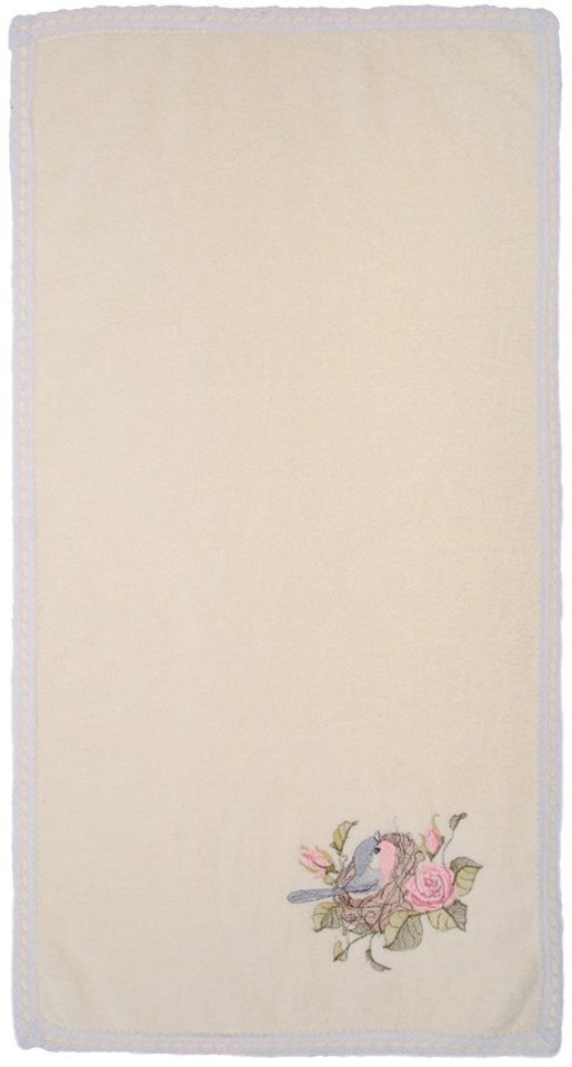 Полотенце "малиновка",35х70. махра,шампань,вышивка,100% хлопок 400гр\м SANTALINO (850-331-28)