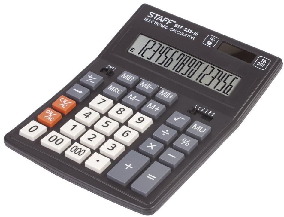 Калькулятор настольный Staff PLUS STF-333 16 разрядов 250417 (64938)