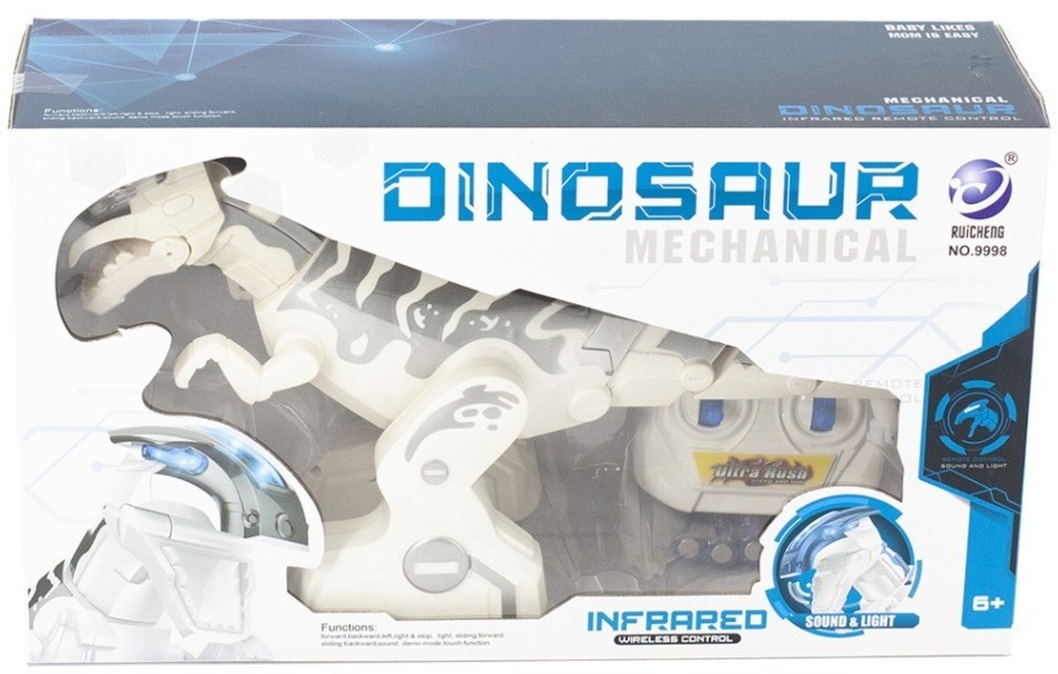 Радиоуправляемый динозавр T-Rex RuiCheng (серый, звук, свет) (RUI-9998-GREY)