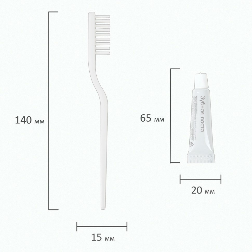 Зубной набор к-т 200 шт HOTEL зубная щётка + зубная паста 5 г картон 2000120 608850 (95726)