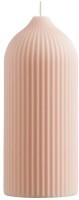 Свеча декоративная бежево-розового цвета из коллекции edge, 16,5 см (73477)