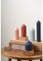 Свеча декоративная бежево-розового цвета из коллекции edge, 16,5 см (73477)