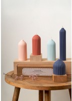 Свеча декоративная бежево-розового цвета из коллекции edge, 16,5 см (73477)