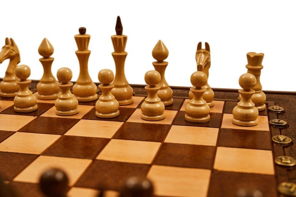 Шахматы + нарды резные "Гамбит 1" 40, Simonyan (46999)