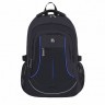 Рюкзак BRAUBERG HIGH SCHOOL 3 отделения Выбор черный/синий 46х31х18 см 271652 (93224)