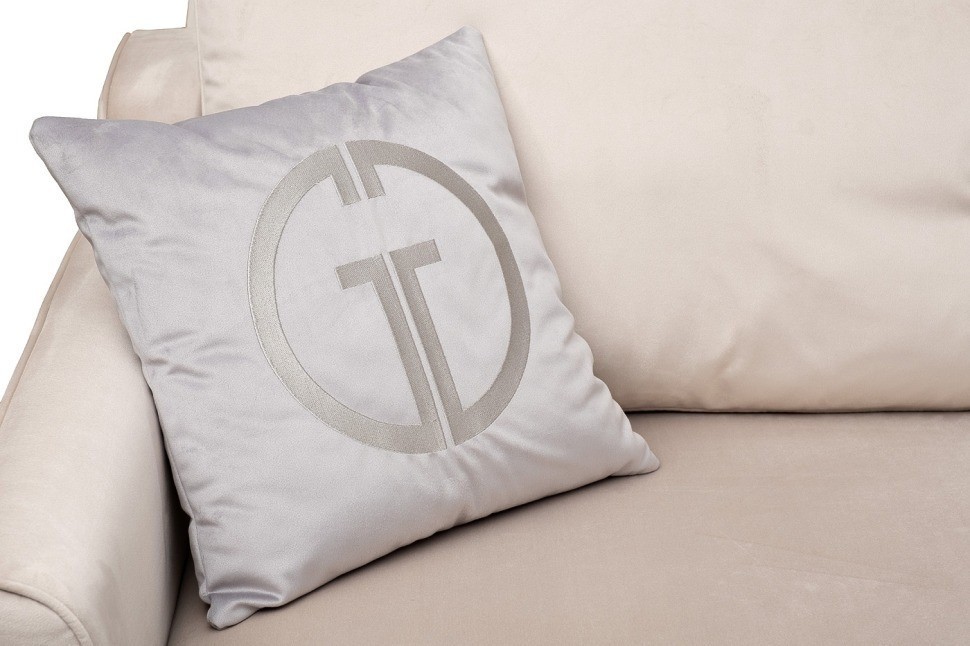 Диван Portofino 180 двухм раскл с кантом св-серый Colt030+Colt025 (TT-00013567)