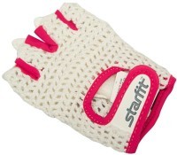 Перчатки для фитнеса SU-110, белый/розовый (165005)