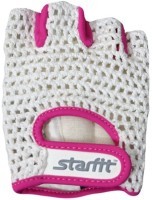 Перчатки для фитнеса SU-110, белый/розовый (165005)